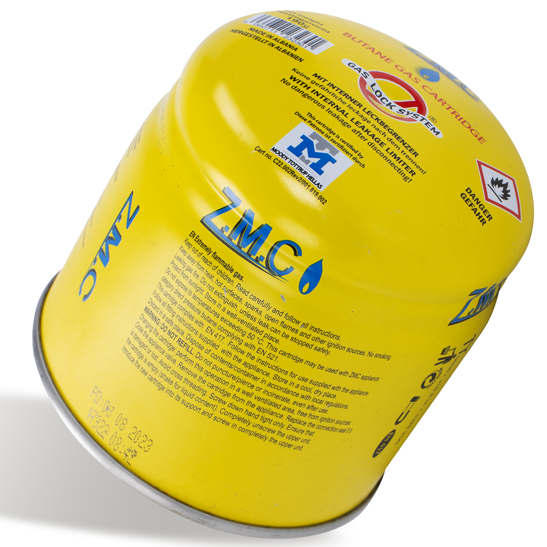 ZMC Butan Gas Kartusche Gaskartuschen Stechkartusche Für Campingkocher Gaskocher 190g C200 EN417 für alle Stechkartuschengeräte, Lötbrenner