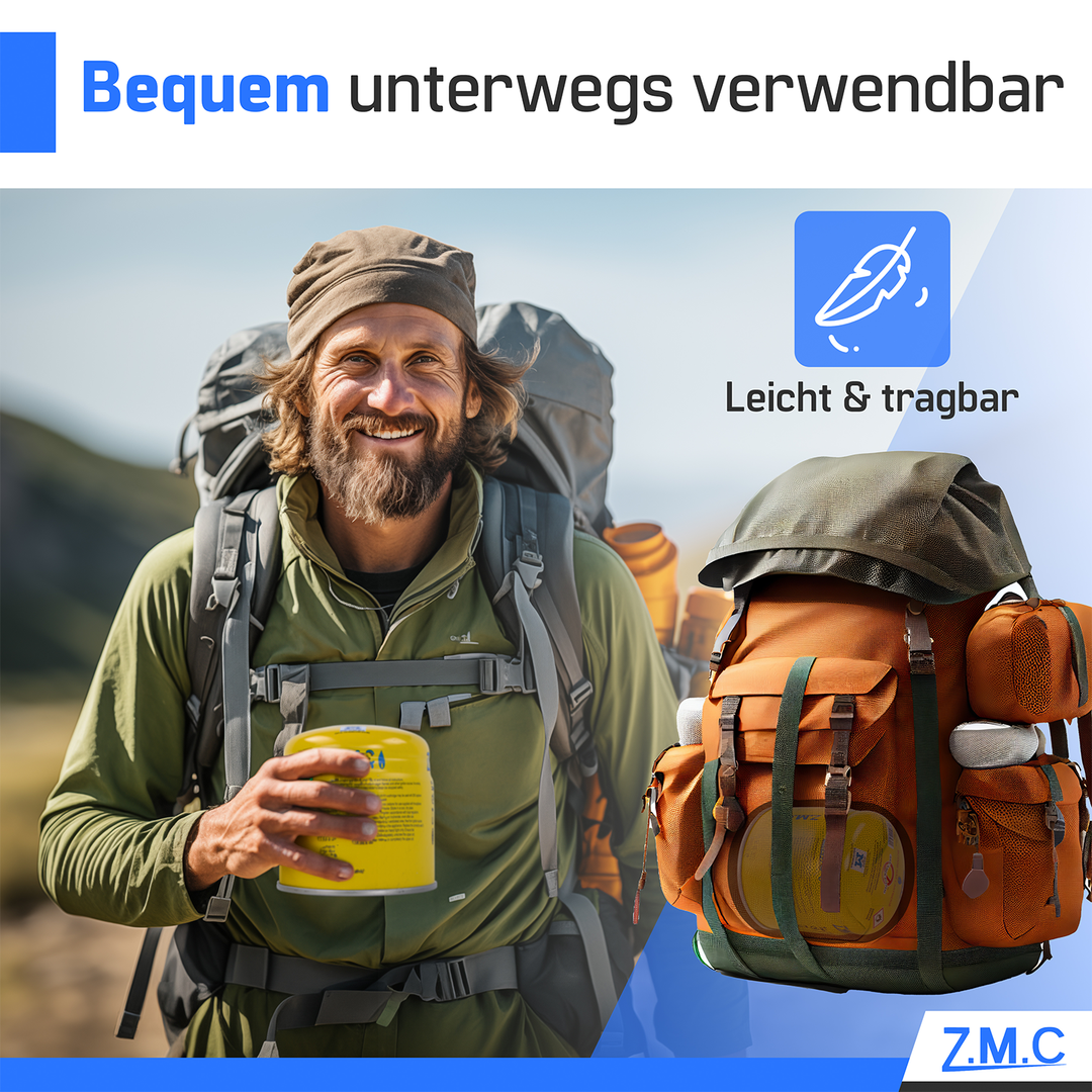 ZMC Butan Gas Kartusche Gaskartuschen Stechkartusche Für Campingkocher Gaskocher 190g C200 EN417 für alle Stechkartuschengeräte, Lötbrenner