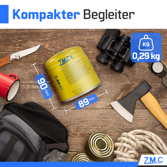 ZMC Butan Gas Kartusche Gaskartuschen Stechkartusche Für Campingkocher Gaskocher 190g C200 EN417 für alle Stechkartuschengeräte, Lötbrenner