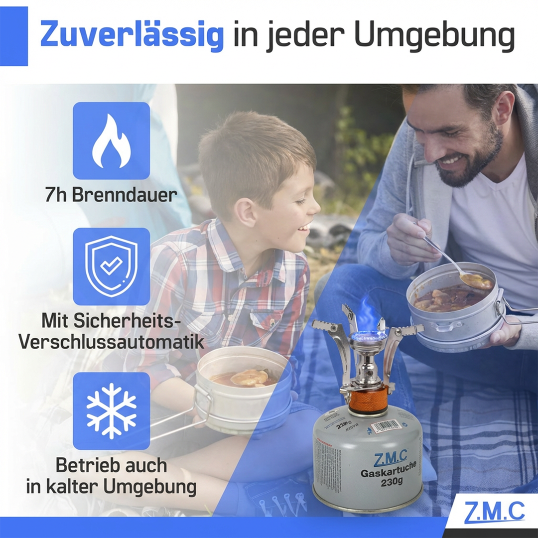 Schraubkartusche 230g Butan Propan Mix | 7/16" Eurogewinde UN2037, 485ml Camping Gas Kartusche für Gaskocher, Gasbrenner & Outdoor Geräte, passend für Weber Grill
