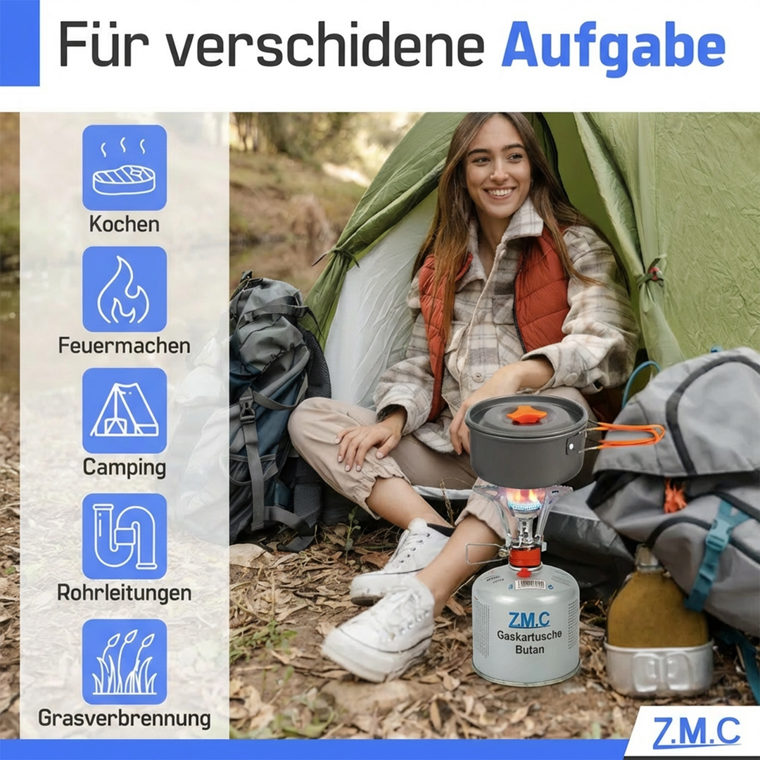 Schraubkartusche 230g Butan Propan Mix | 7/16" Eurogewinde UN2037, 485ml Camping Gas Kartusche für Gaskocher, Gasbrenner & Outdoor Geräte, passend für Weber Grill