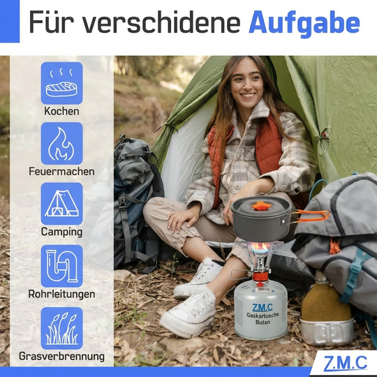 Schraubkartusche 230g Butan Propan Mix | 7/16" Eurogewinde UN2037, 485ml Camping Gas Kartusche für Gaskocher, Gasbrenner & Outdoor Geräte, passend für Weber Grill