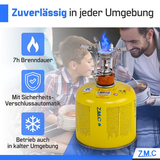 ZMC Camping Gas Kartusche 300g Propan-Butan 600ml, Schraubventil Gaskartusche mit 7/16" EN417 Eurogewinde, sicher & kompakt, ideal für Gaskocher, Abflammgeräte, Löten & Outdoor Aktivitäten