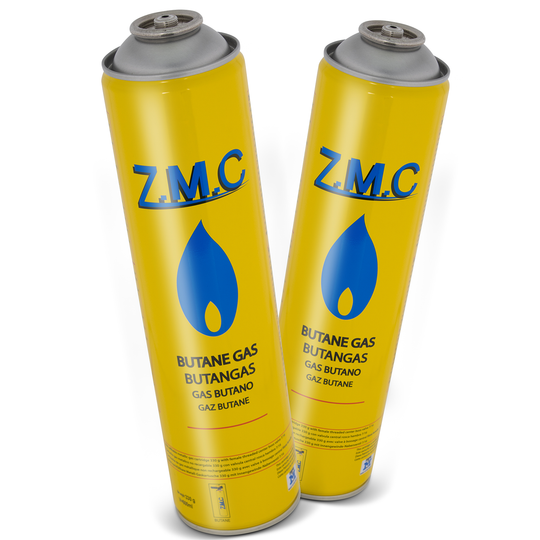 ZMC Butangas Kartuschen 330g, Schraubkartusche mit Butan/ Propan Gas 600 ml, Universal Gaskartusche EN417 Ventilkartusche mit Schraubverschluss