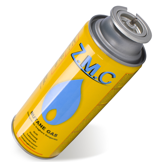 ZMC Butan Gaskartuschen 227g, Typ MSF-1a, Universal Gaskartusche mit Bajonett Anschluss für Campingkocher, Lötbrenner, Gasbrenner, Unkrautbrenner