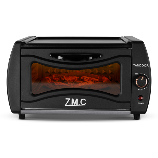 ZMC Mini Tandoor 2100W 22L - Minibackofen für Lahmacun, Pizza, Naan und Brot. Inklusive Backblech und Grillrost. Kompakt, leistungsstark, schnelles Aufheizen