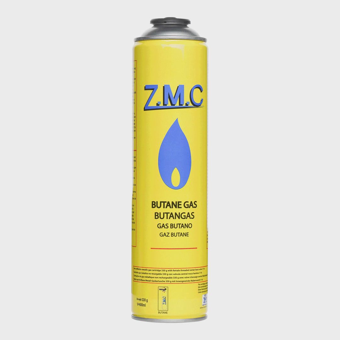 ZMC Butangas Kartuschen 330g, Schraubkartusche mit Butan/ Propan Gas 600 ml, Universal Gaskartusche EN417 Ventilkartusche mit Schraubverschluss