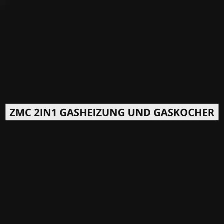 ZMC 2in1 Tragbare Gasheizung + Gaskocher 1,7KW Gasheizer mit Piezozündung, mit Gaskartuschen 227g für Outdoor und Indoor, perfekte Wärmequelle ohne Strom