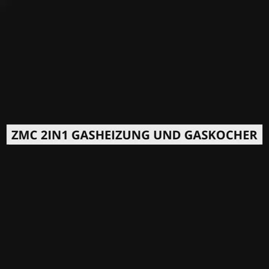ZMC 2in1 Tragbare Gasheizung + Gaskocher 1,7KW Gasheizer mit Piezozündung, mit Gaskartuschen 227g für Outdoor und Indoor, perfekte Wärmequelle ohne Strom